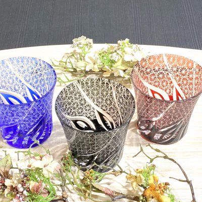 【ギフトに最適！】切子フリーカップ3色セット