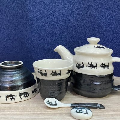 【ギフトに最適！】お散歩黒猫5点セット